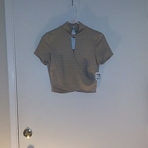 Cream Wrapped Crop Top